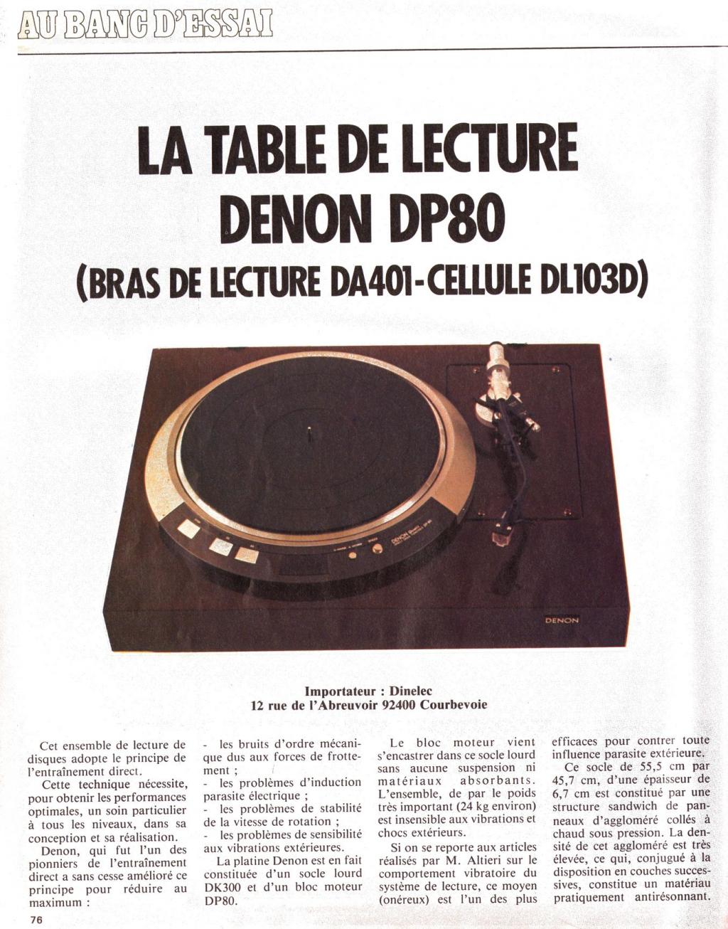 Denon DP-400 Noir | Platines vinyle Hi-Fi sur